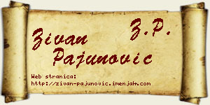 Živan Pajunović vizit kartica